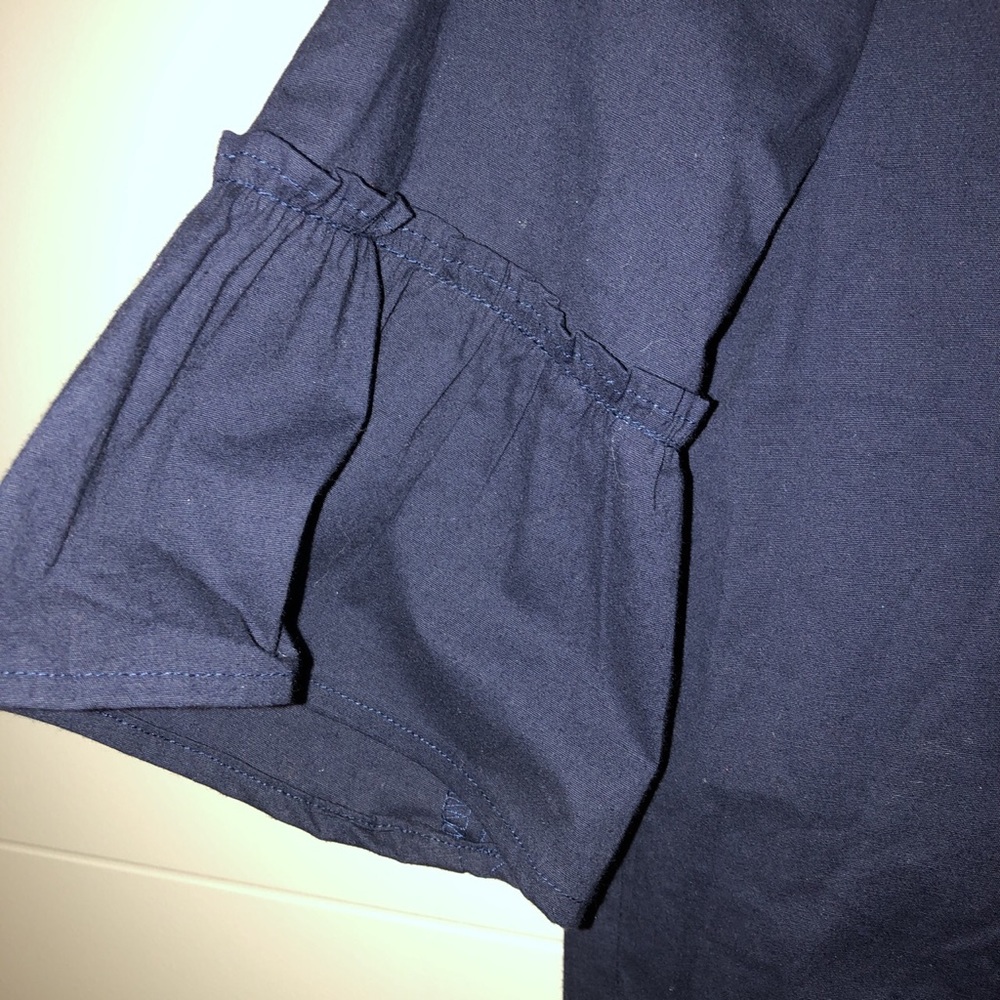 Navy button down collared tee - Picture 3 of 3